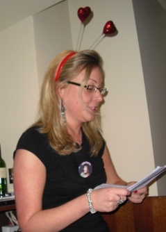 Me reading a hen party poem